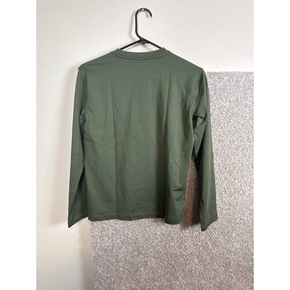 GAP Athletic EST 1969 Long Sleeve Athletic T Shirt Top Kids Olive Green Large 10